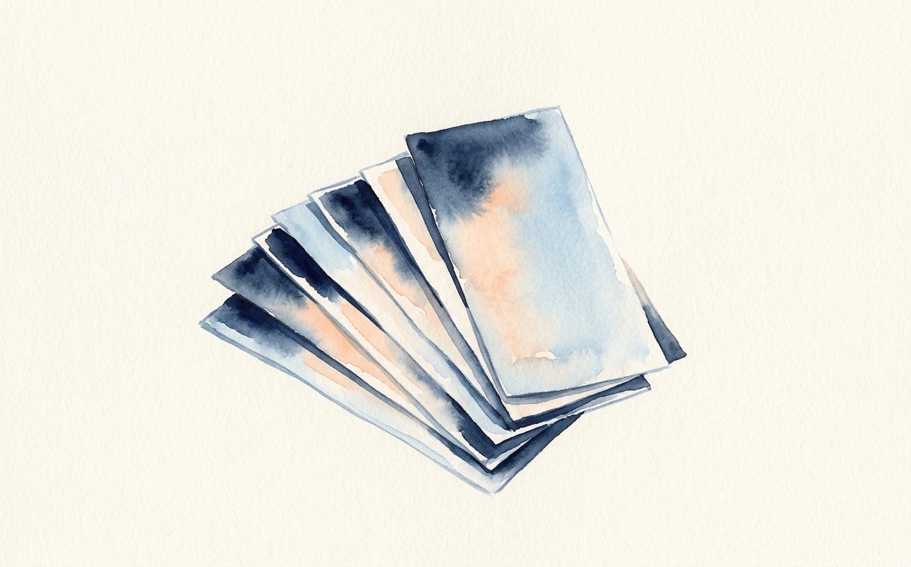 Editorial illustration of payment-app logos arranged like a stack of paper forms on a desk, with a coffee ring overlay.