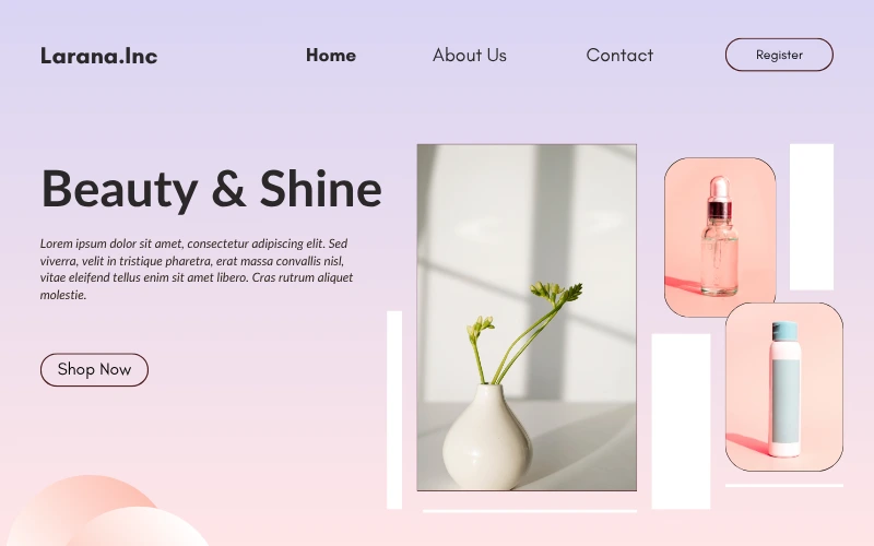 Beauty brand website project