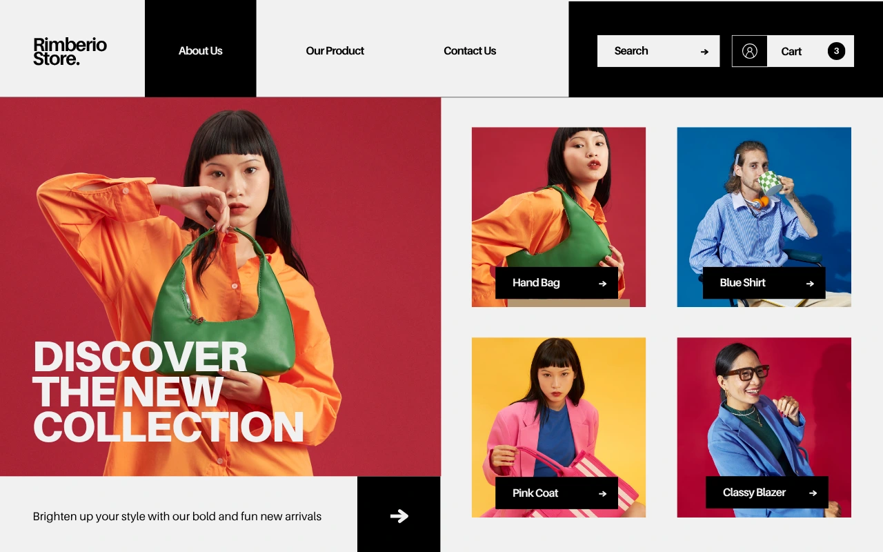 Fashion store website project