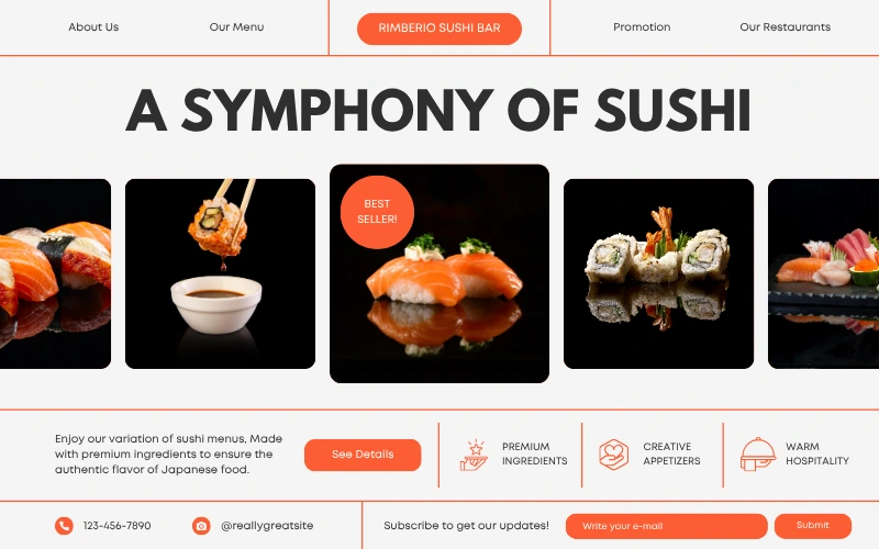 Sushi restaurant website project