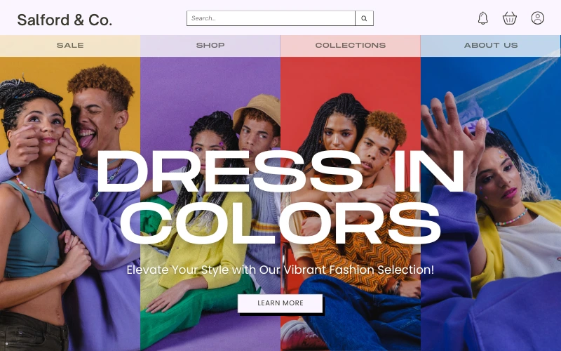 Fashion collection website project